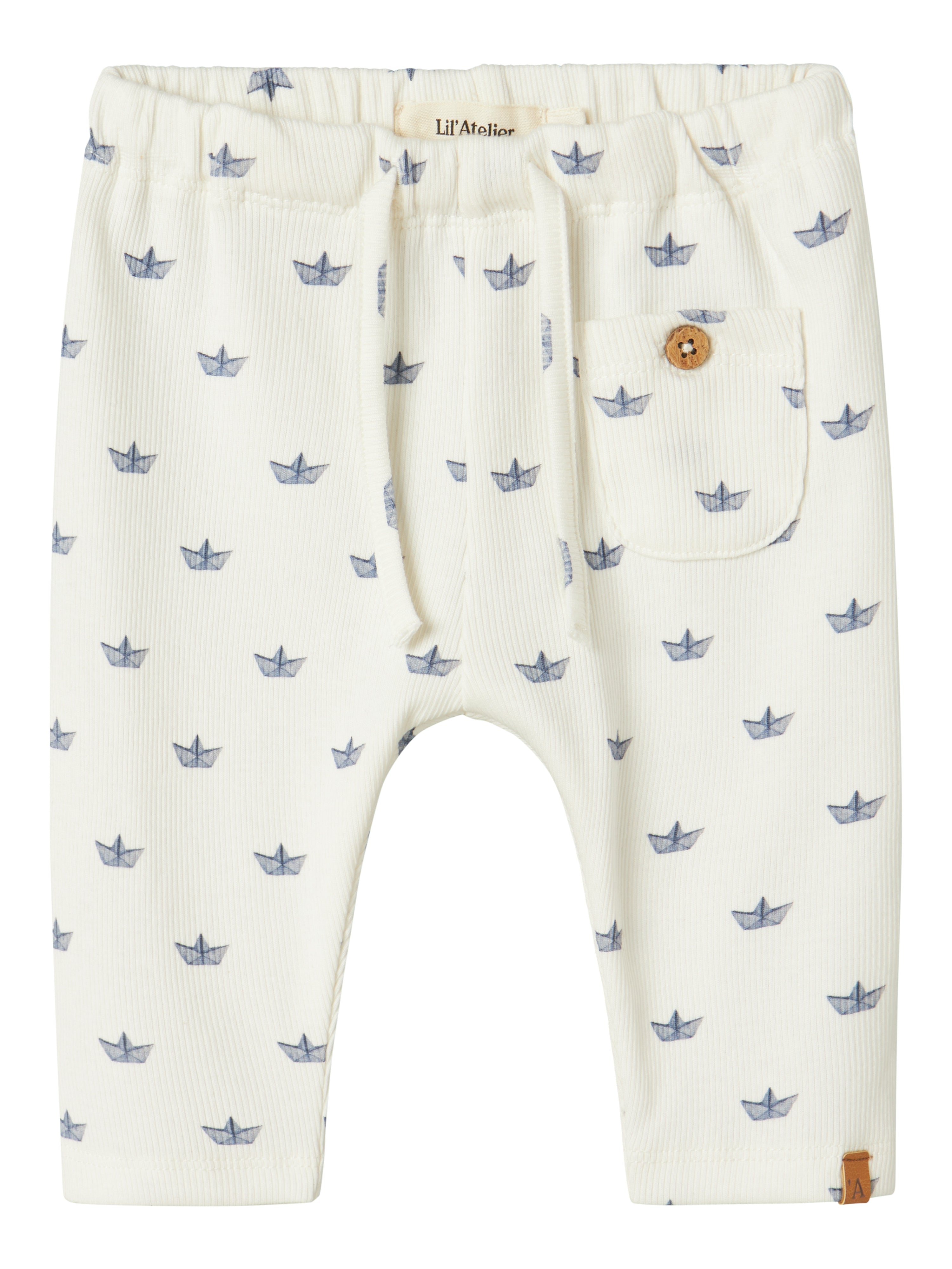 Lil Atelier Lavo Eko Loose Pants - Coconut Milk/Paper Boat