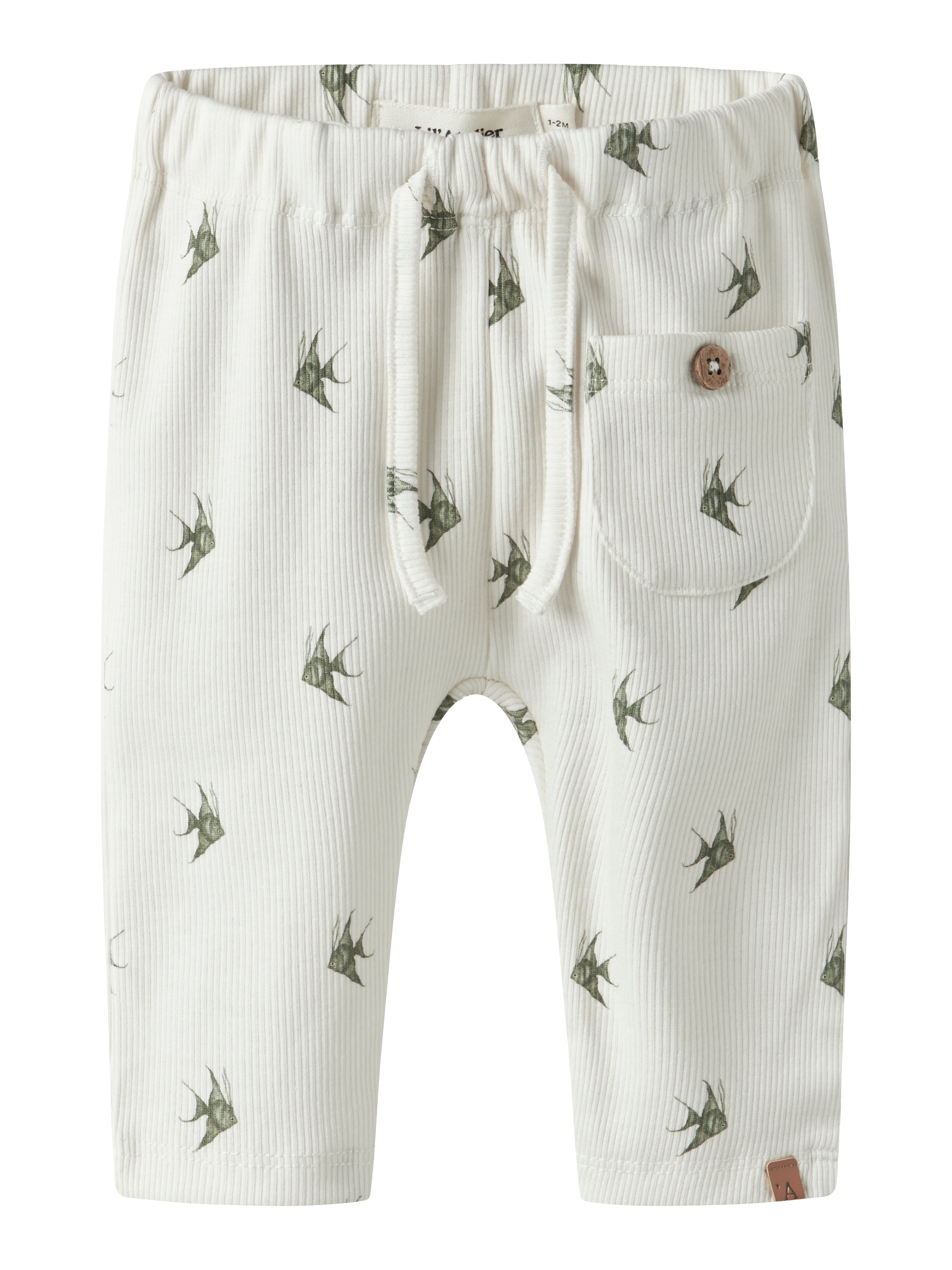 Lil Atelier Lavo Eko Loose Pants - Coconut Milk/Fish
