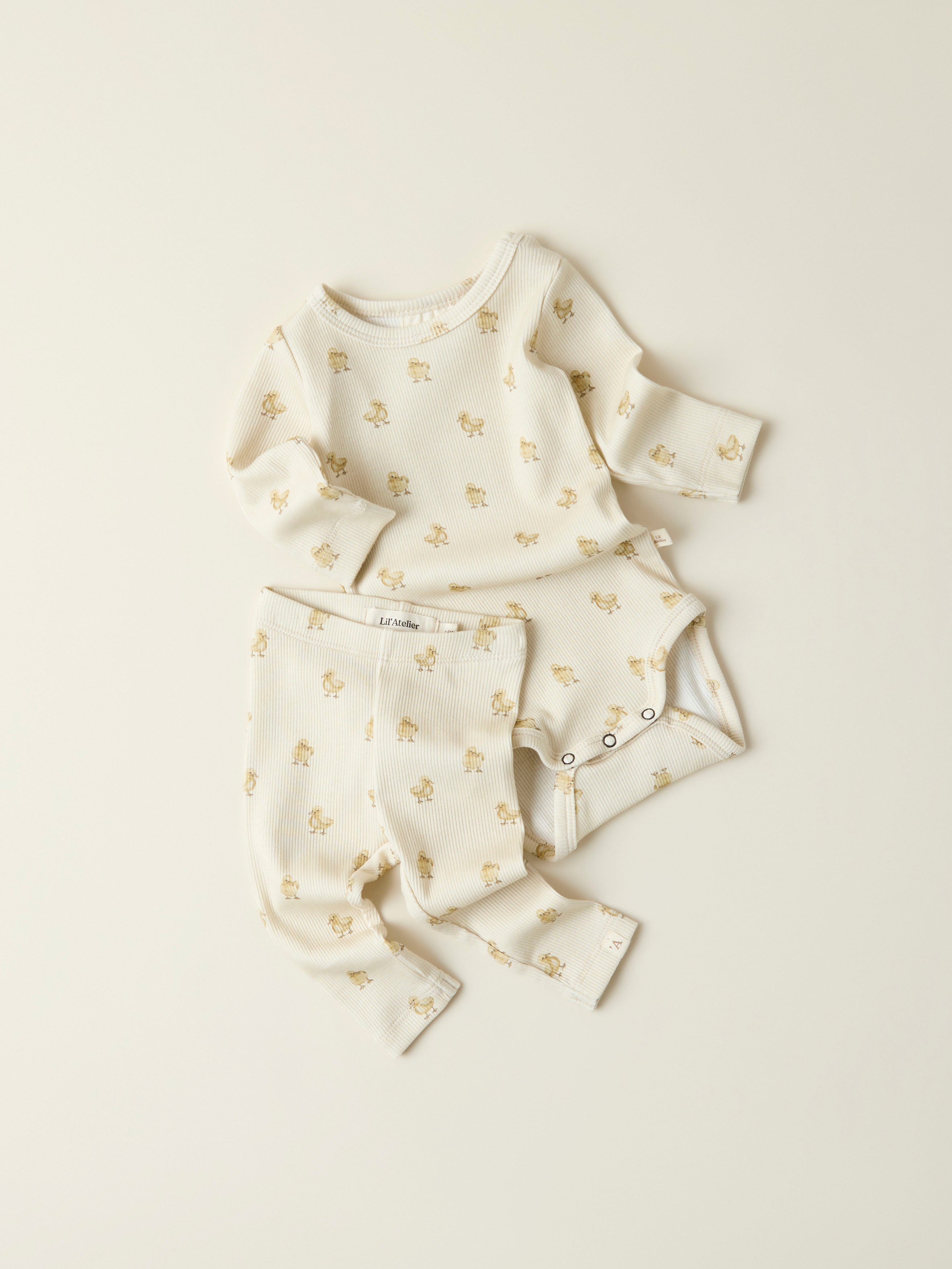 Lil Atelier Lavo Emo Leggings - Turtledove/Duck