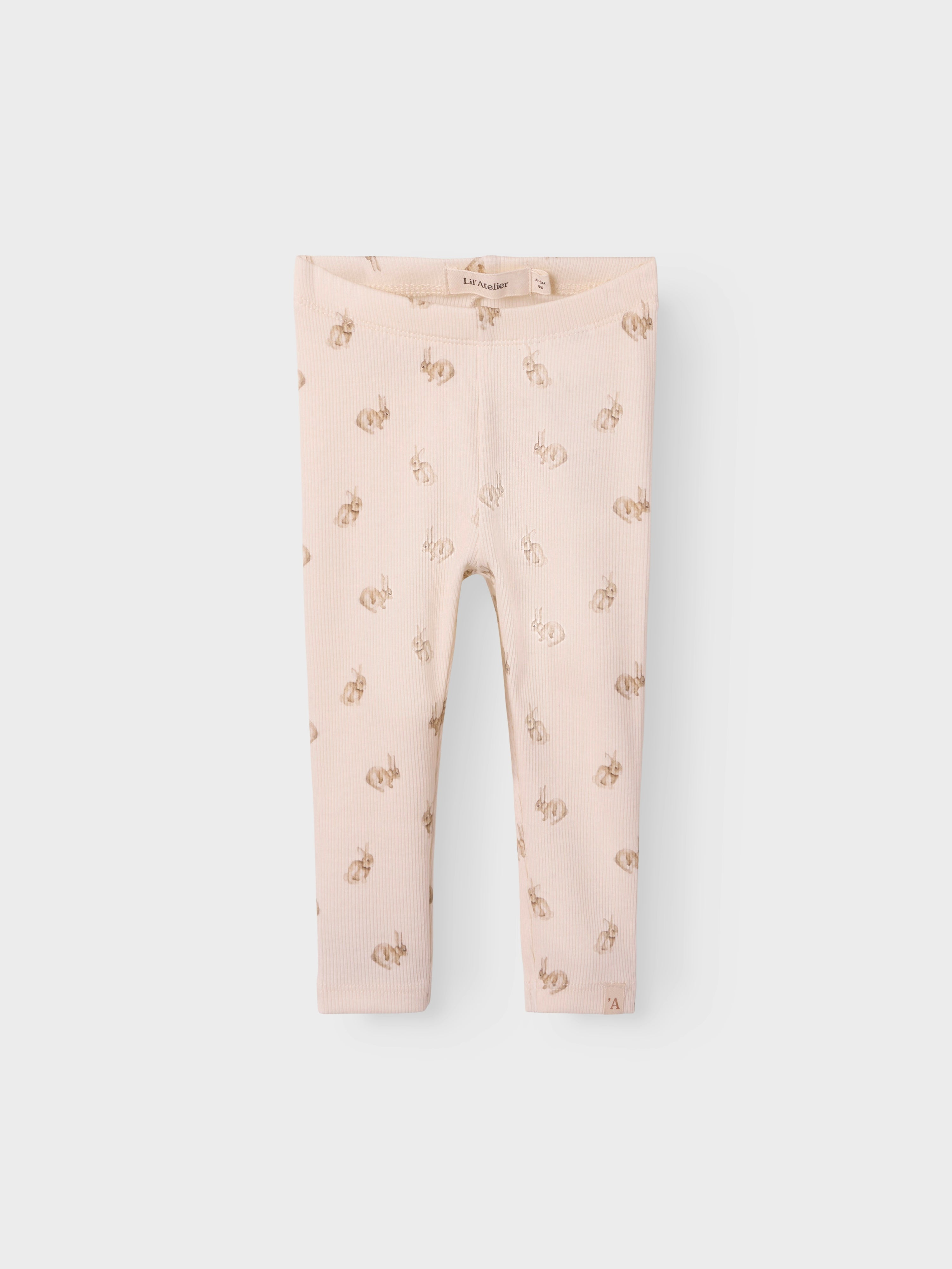 Lil Atelier Lavo Emo Leggings - Turtledove/Rabbit