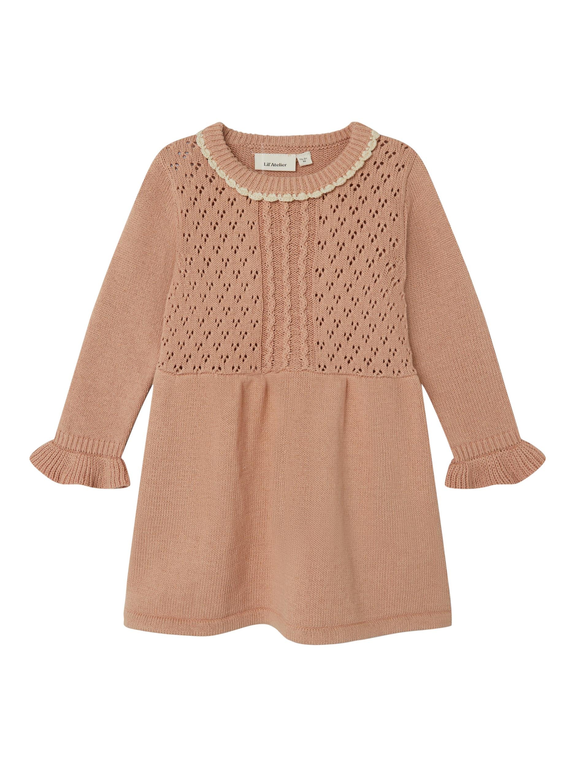 Lil Atelier Loro Knit Dress - Sirocco