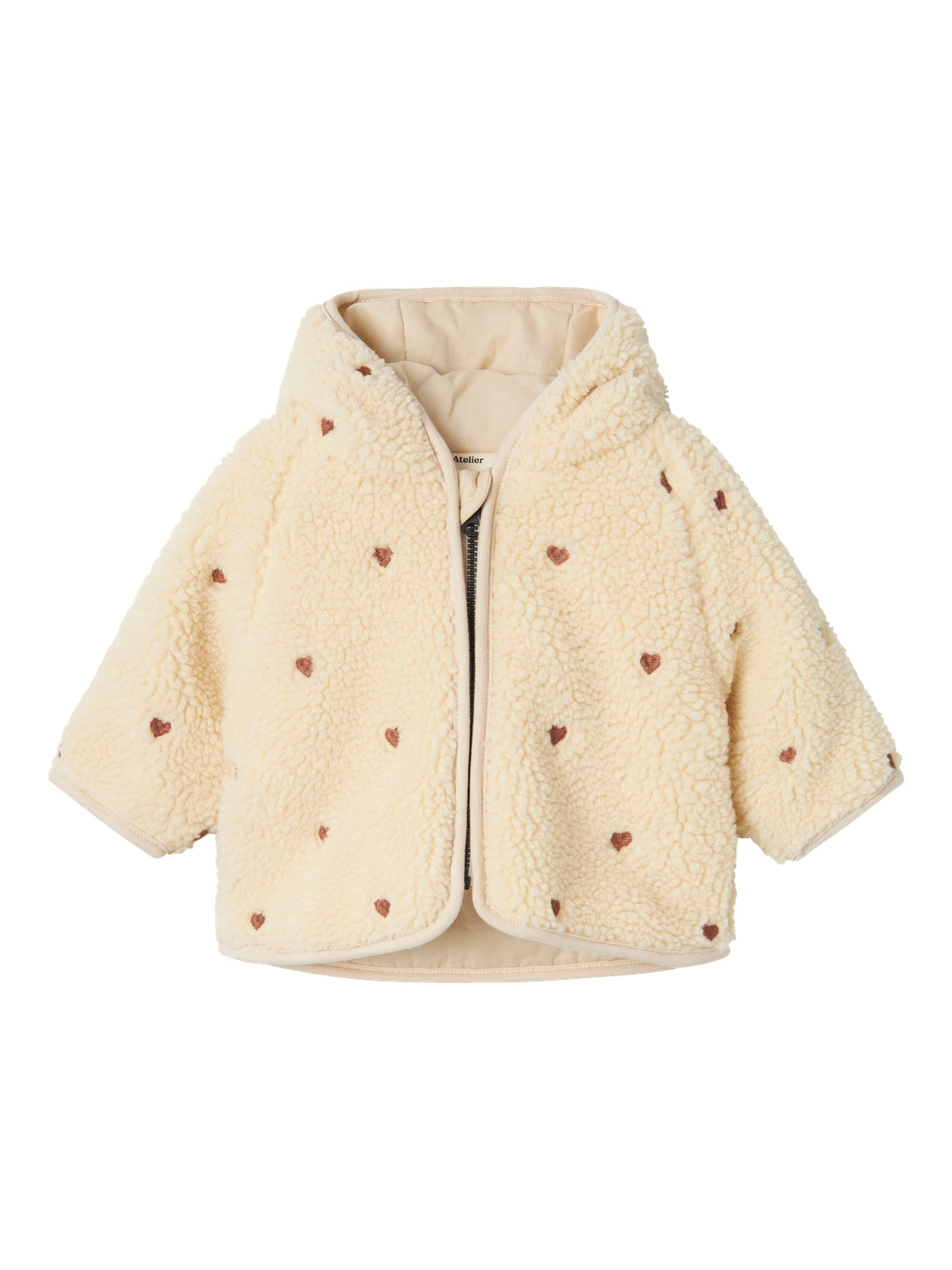 Lil Atelier Nalo Loose Sherpa Jakke - Sandshell