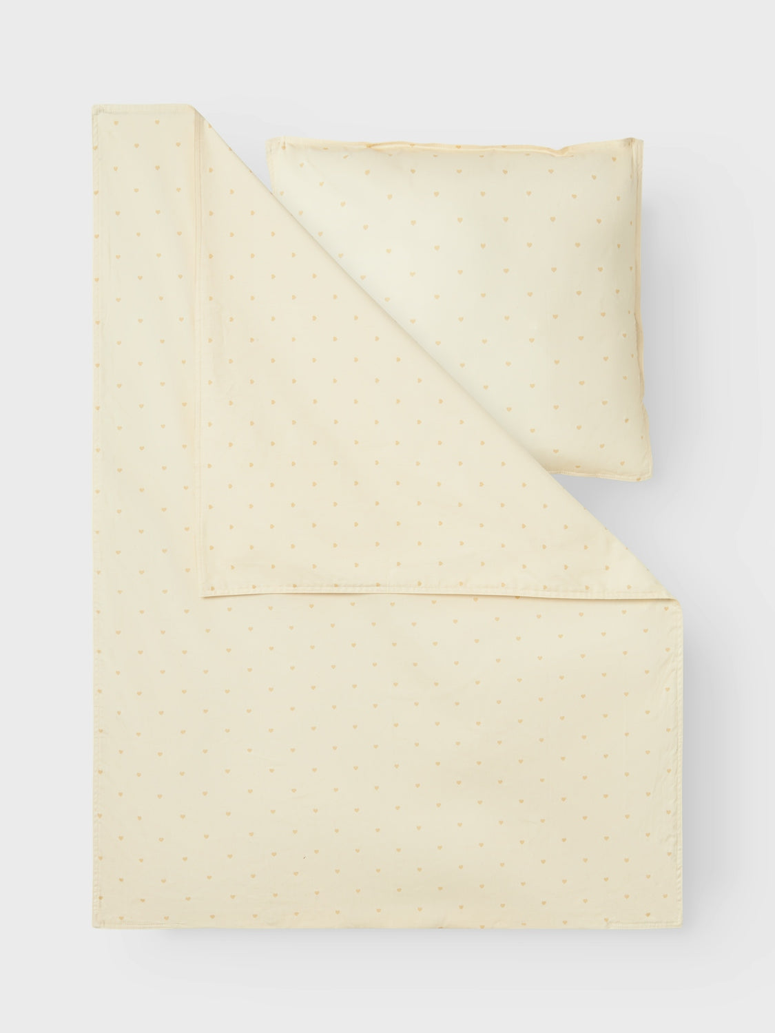 Lil Atelier Fargo Baby Sengetøj Hjerter - Turtledove