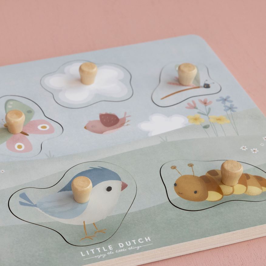 Little Dutch Sanse-puslespil - Flowers & butterflies