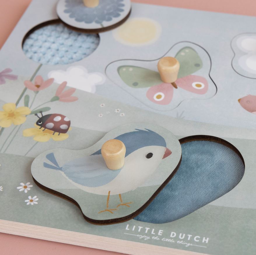 Little Dutch Sanse-puslespil - Flowers & butterflies