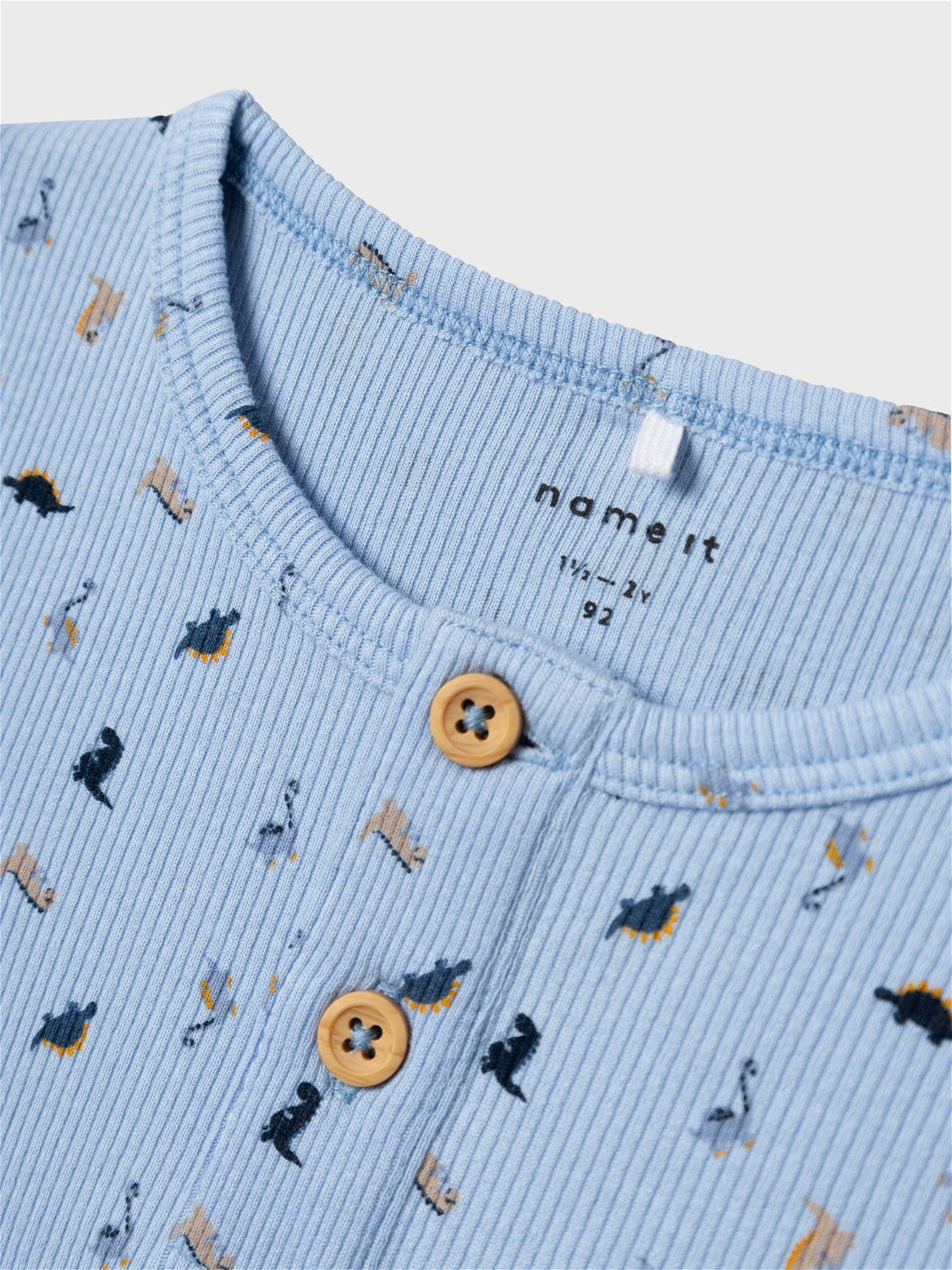 Name It Dabbu Bluse med Dino - Chambray Blue