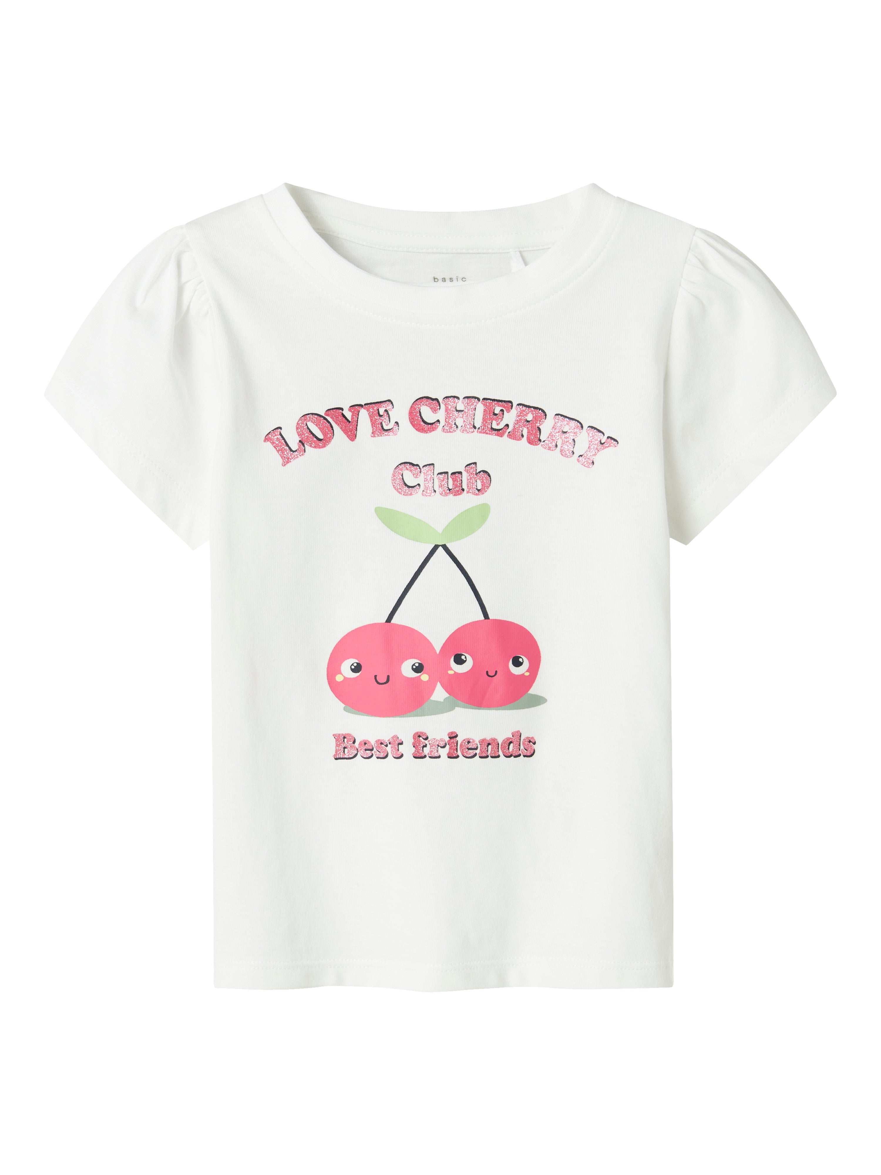 Name It Vibeke Top - Bright White/Cherry