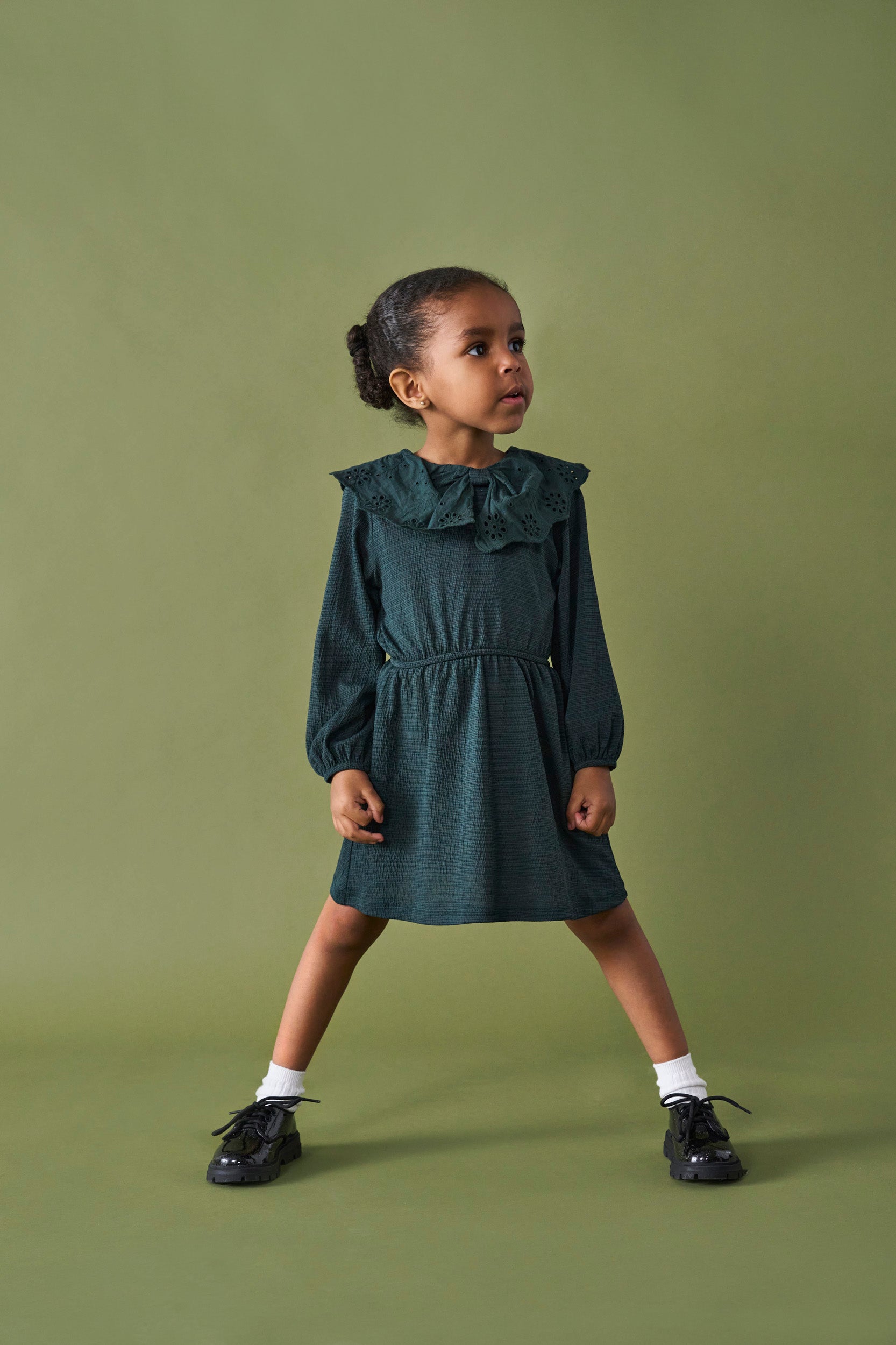 Only Mini Sia Pella Dress - Scarab