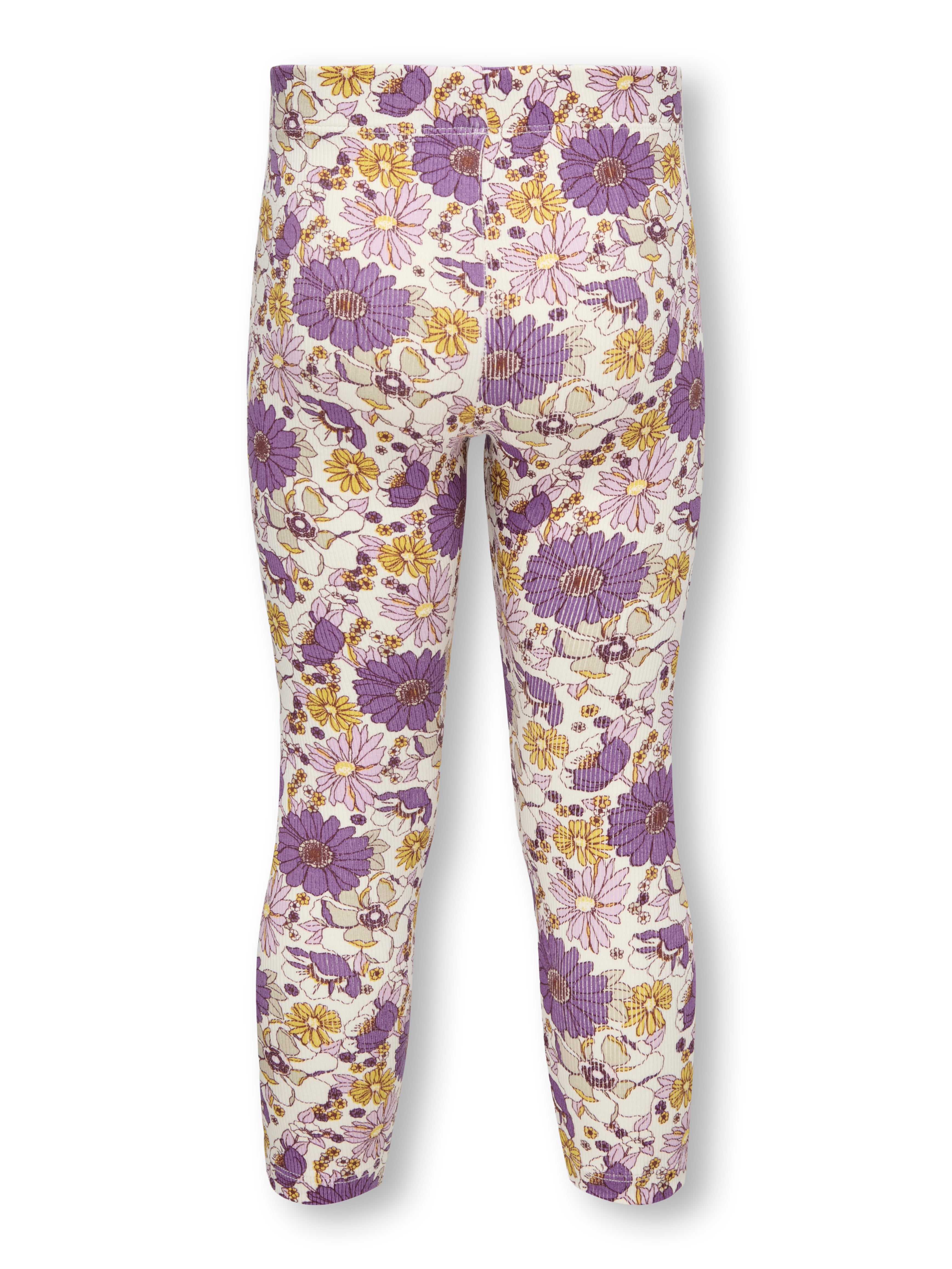 Only Mini Trinny Life Leggings - Tofu/Flower Bouquet