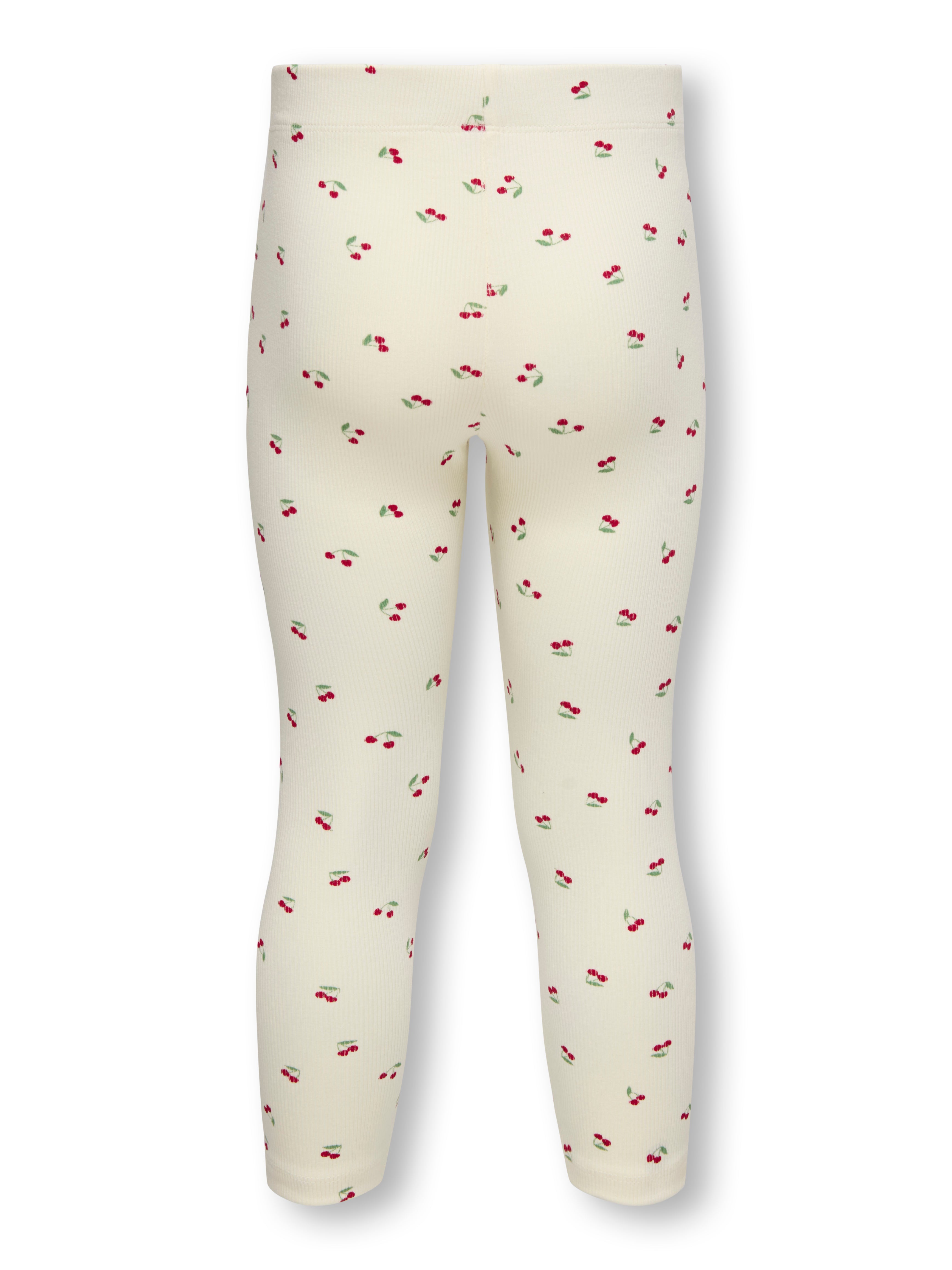 Only Mini Trinny Life Leggings - Tofu/Cherry