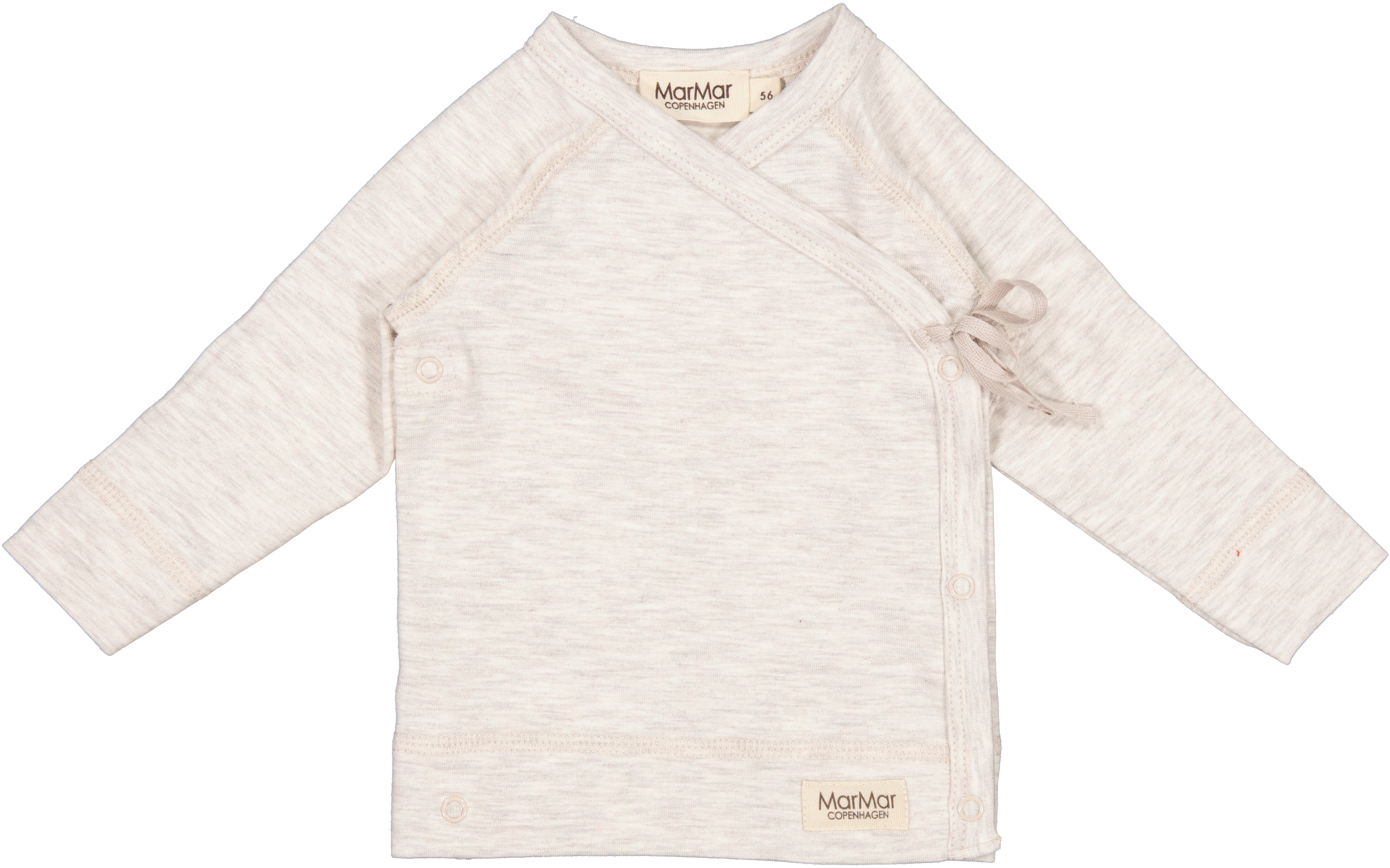 Marmar Tut Wrap Bluse - Beige Melange