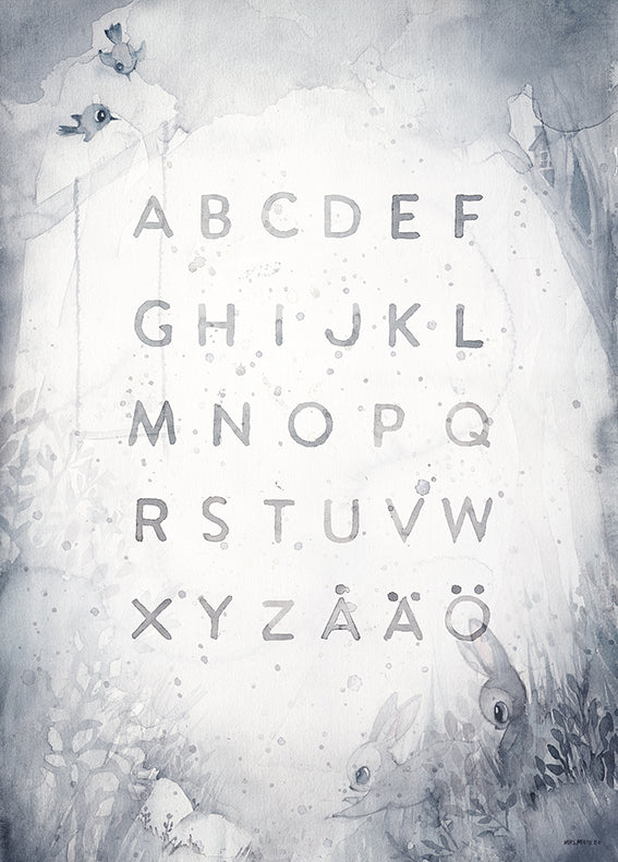 ABC Plakat 50x70 cm - Mrs. Mighetto