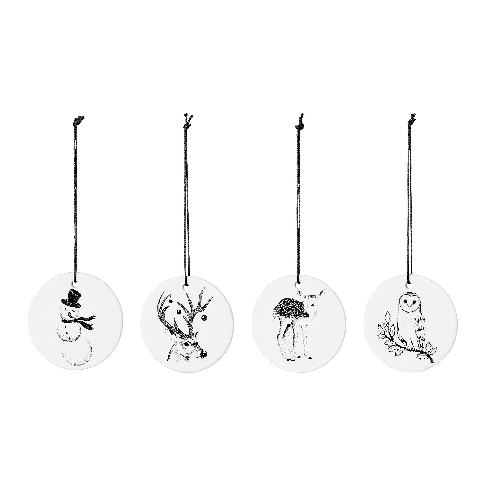 Bloomingville Mini Til-og-fra Gavemærker med Julemotiver