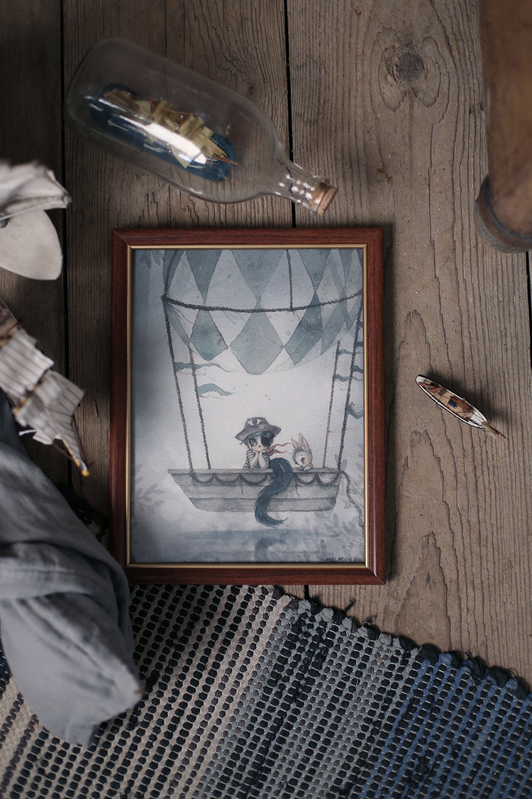 Mr Tom & Flyvebåden Plakater 18x24 cm - Mrs. Mighetto