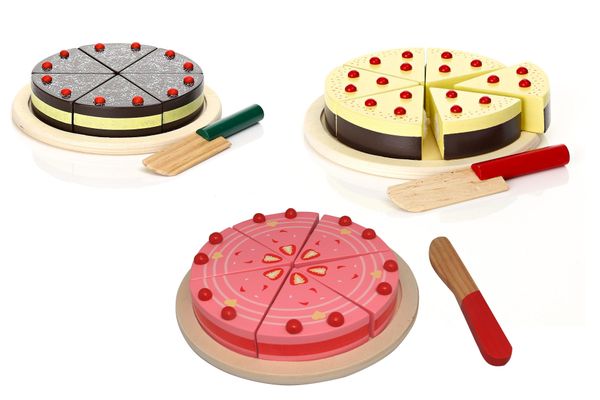 Magni Jordbærkage med Skærekniv i Træ