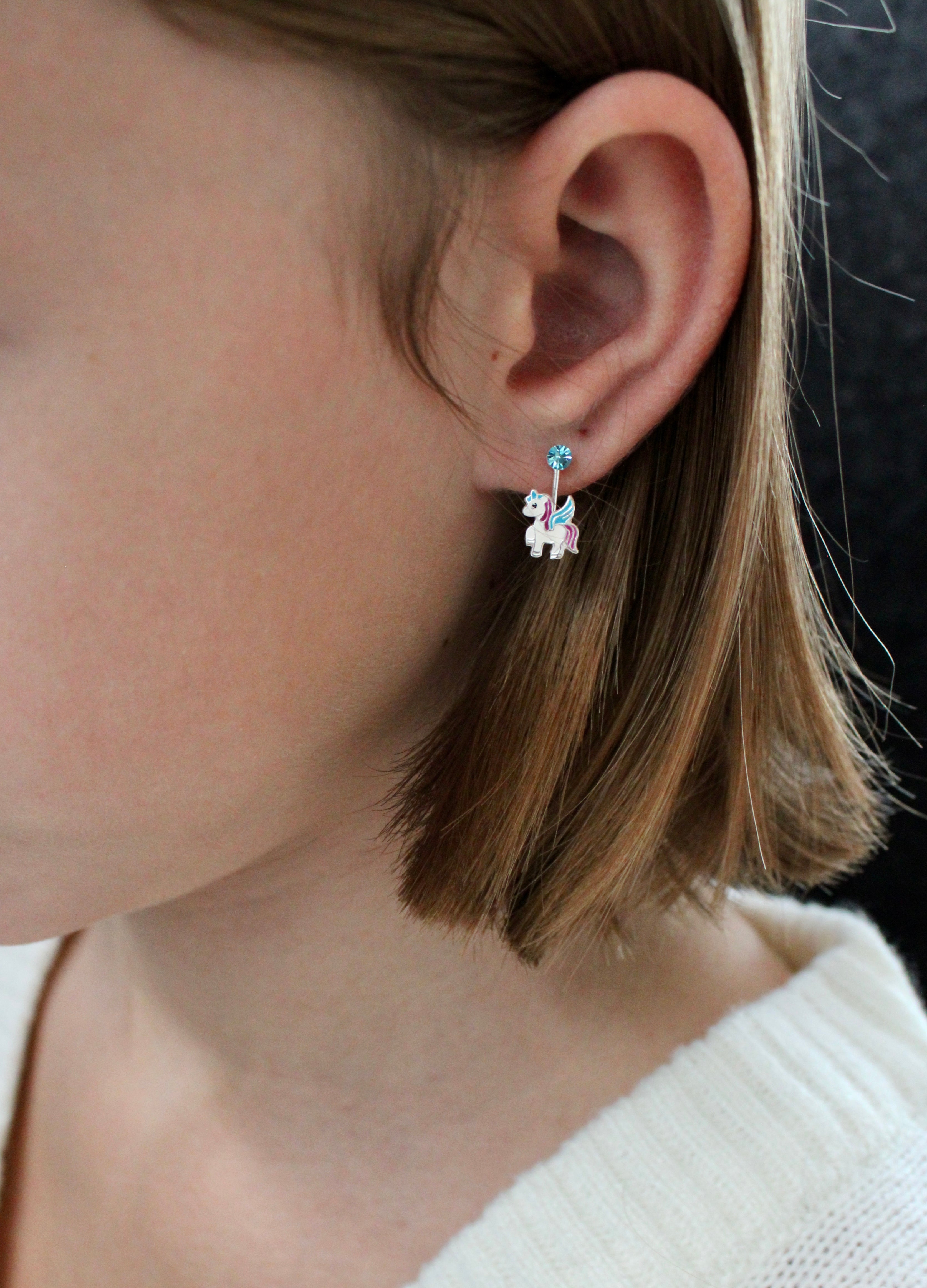 Enhjørninge Øreringe