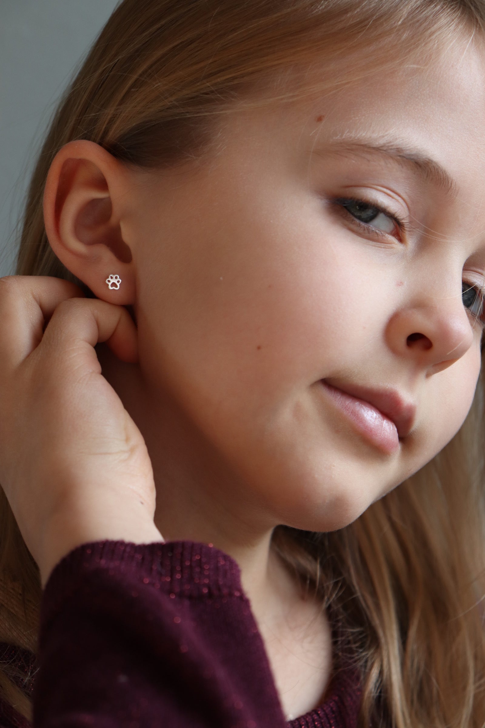 Hundepoter Ørestikker i Sølv