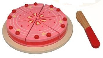 Magni Jordbærkage med Skærekniv i Træ