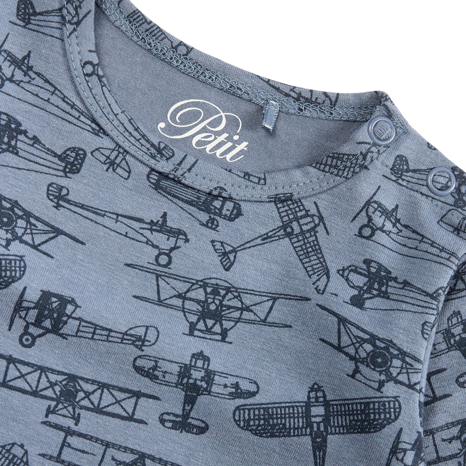 Petit By Sofie Schnoor Body med flyvemaskiner - Middel Blue