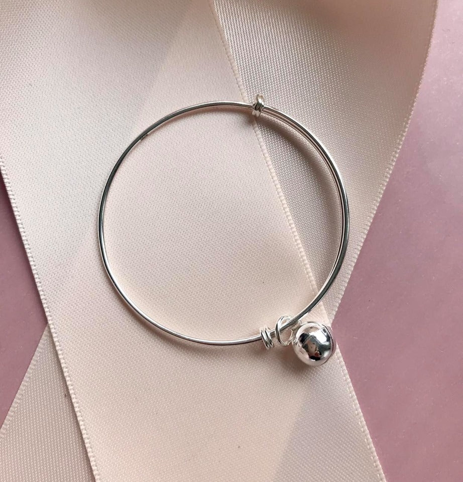 Baby Armring i Sølv med Kugle