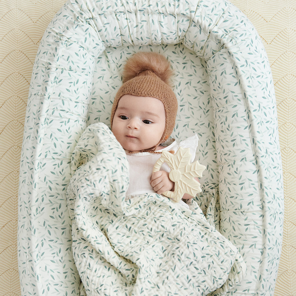 Babynest Cam Cam Copenhagen - Green Leaves
