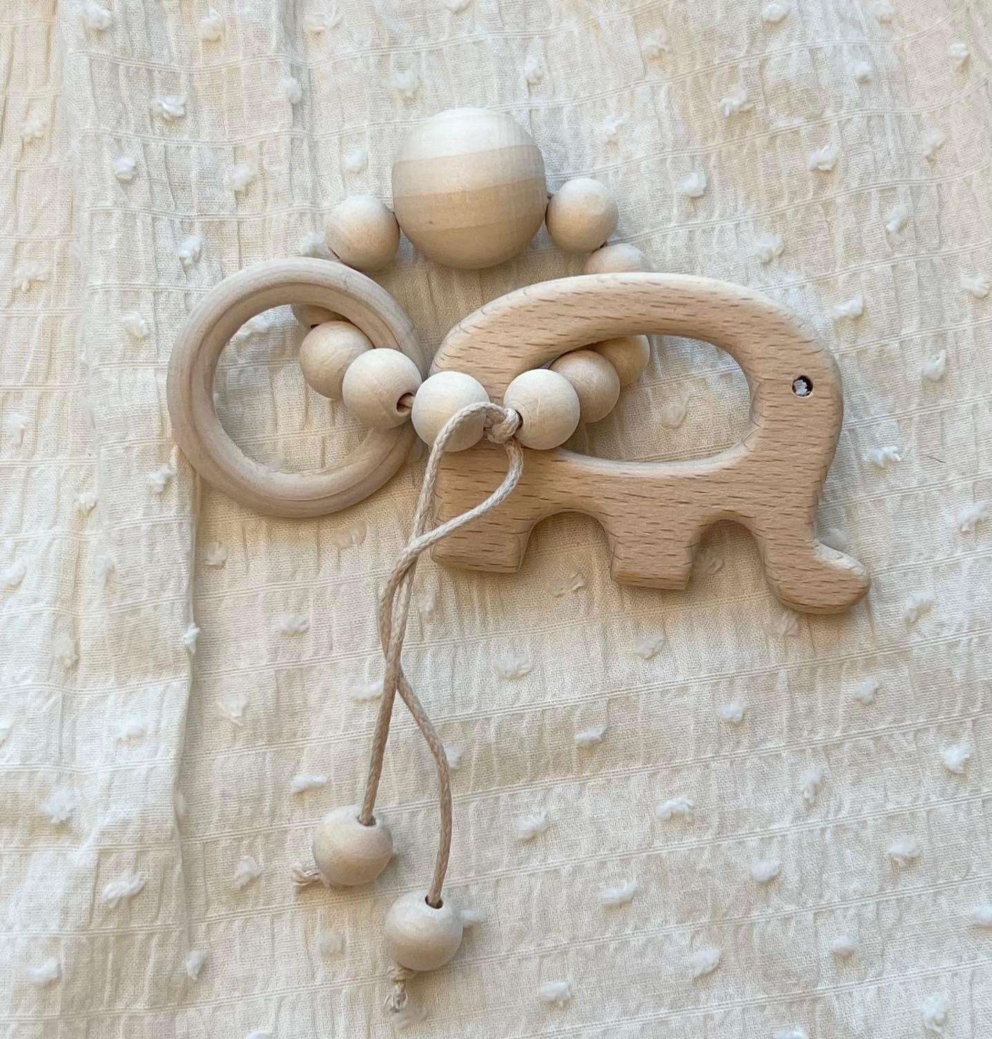 Bidering Træperler med Elefant