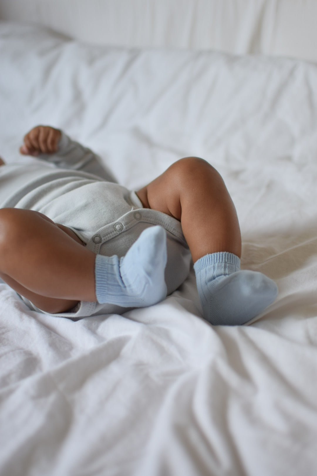 Condor Rib Ankel Strømper Blå