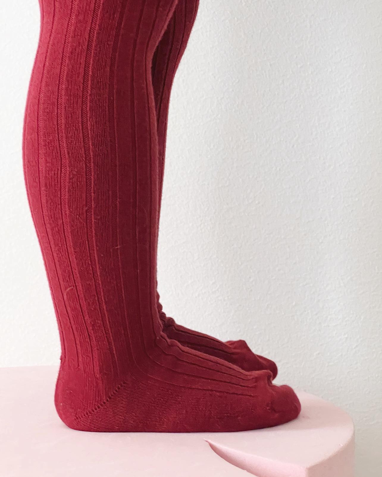 Condor Rib Strømpebukser - Bordeaux