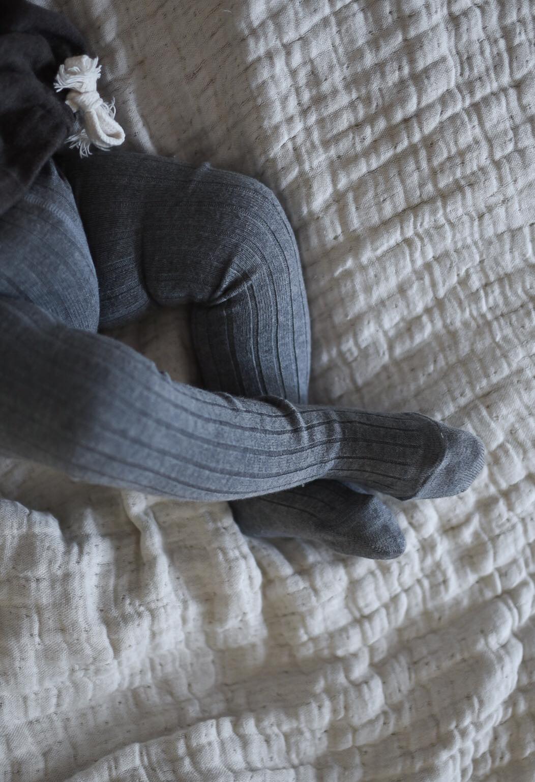 Condor Rib Strømpebukser - Grå