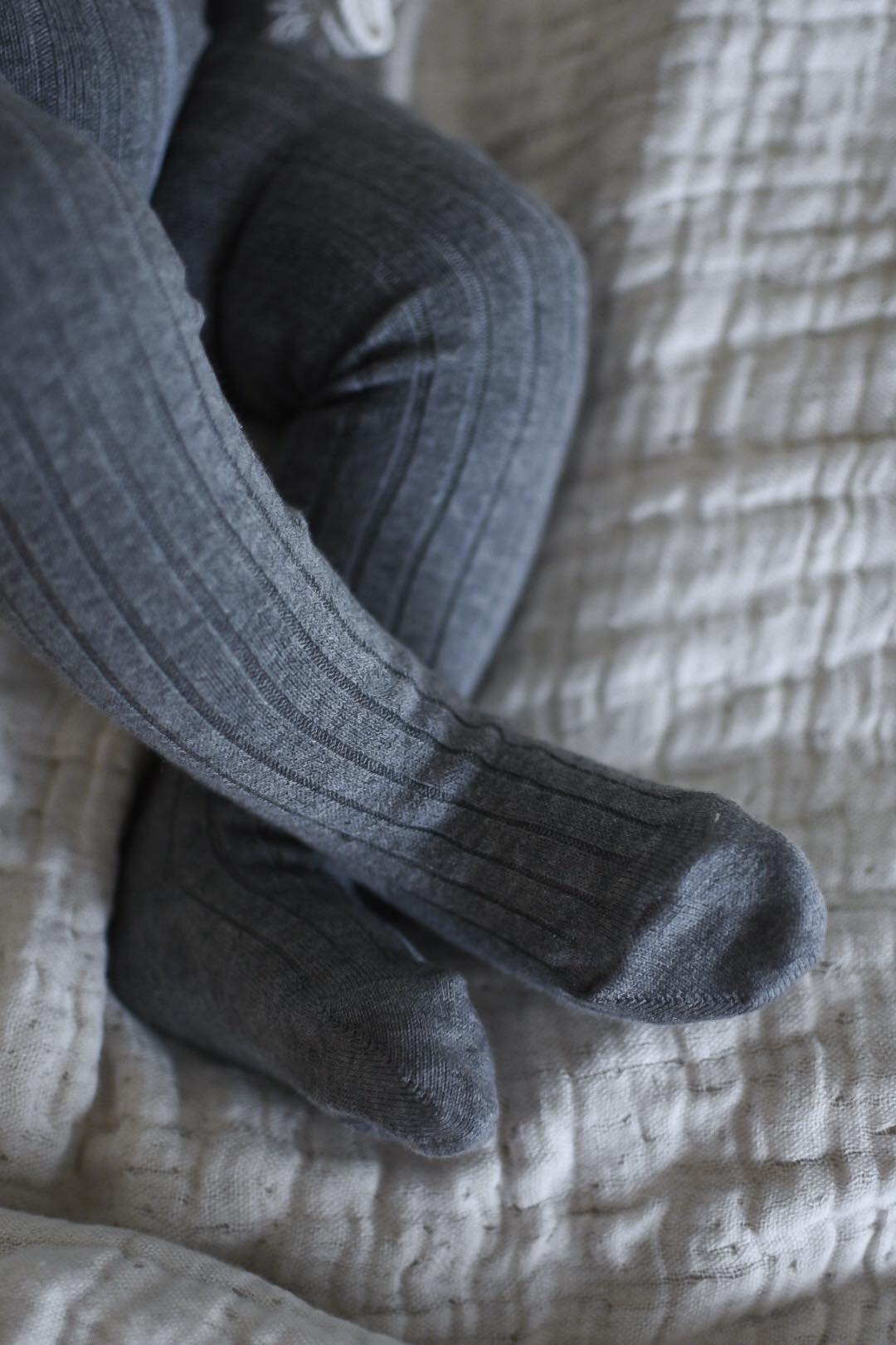 Condor Rib Strømpebukser - Grå