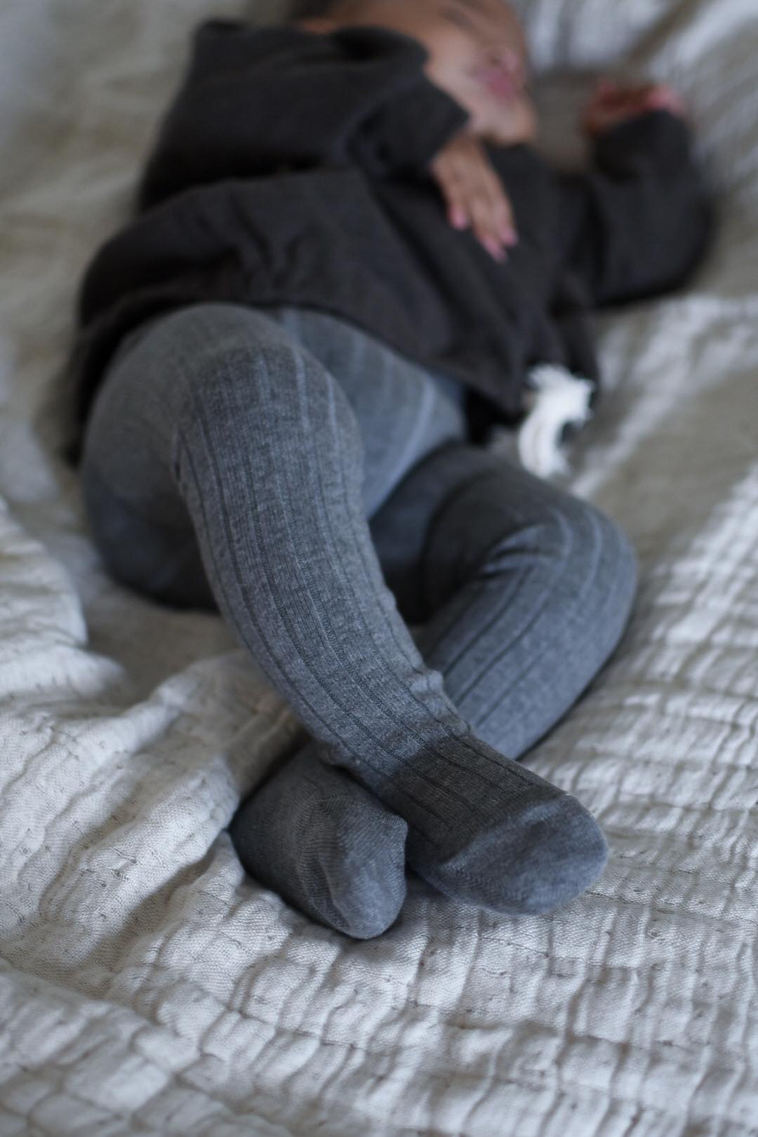 Condor Rib Strømpebukser - Grå