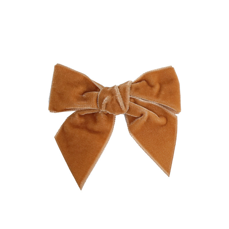 Condor Hårspænde med Velour Sløjfe Cinnamon