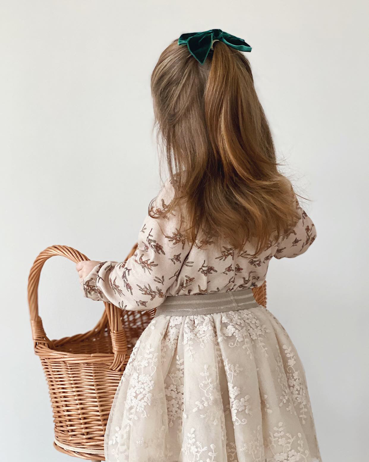 Condor Hårspænde med Velour Sløjfe Grøn