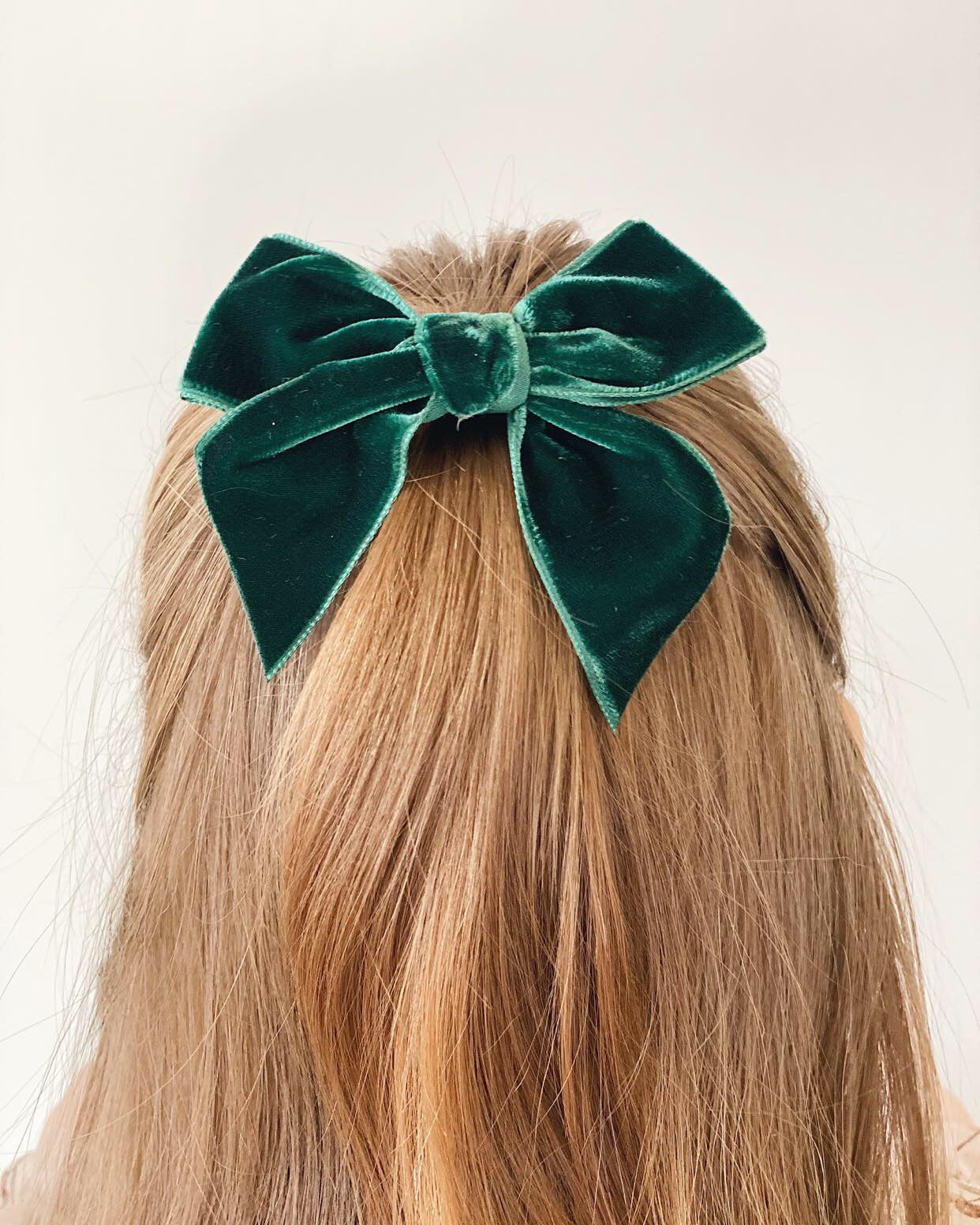 Condor Hårspænde med Velour Sløjfe Grøn