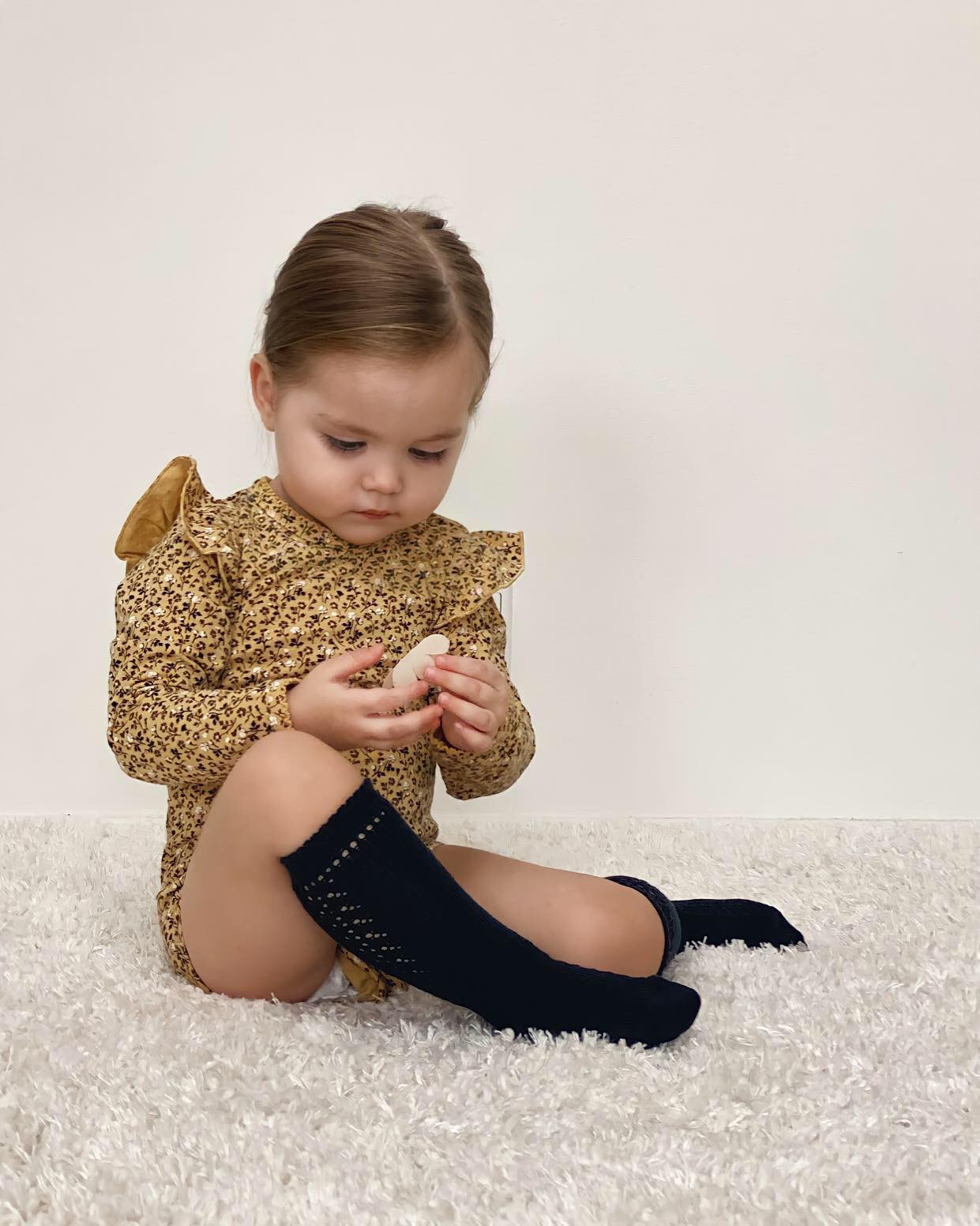 Condor Knæstrømper med Hulmønster Navy