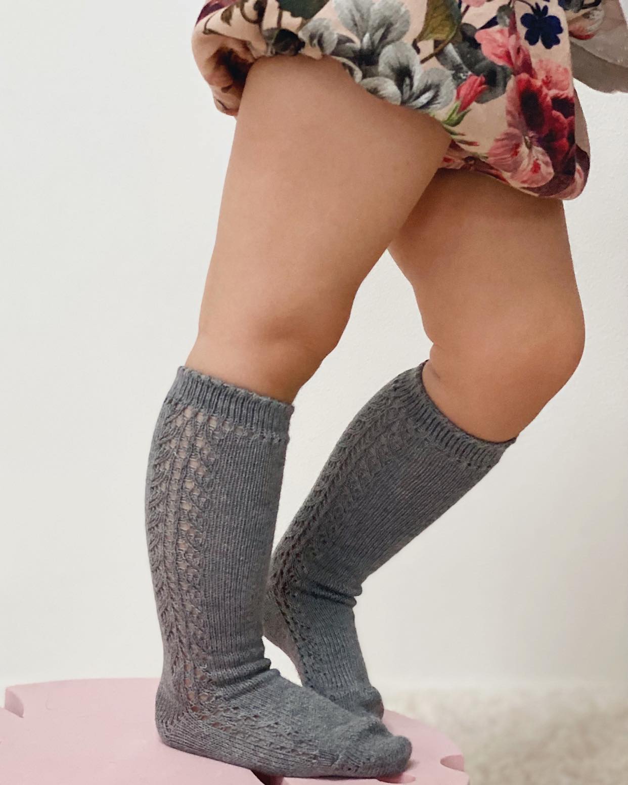 Condor Knæstrømper med Hulmønster Grå