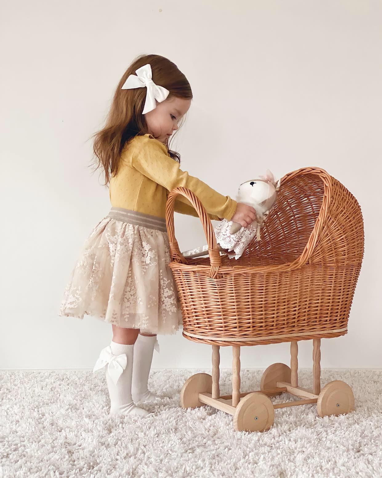 Condor Knæstrømper med Velour Sløjfe - Cava