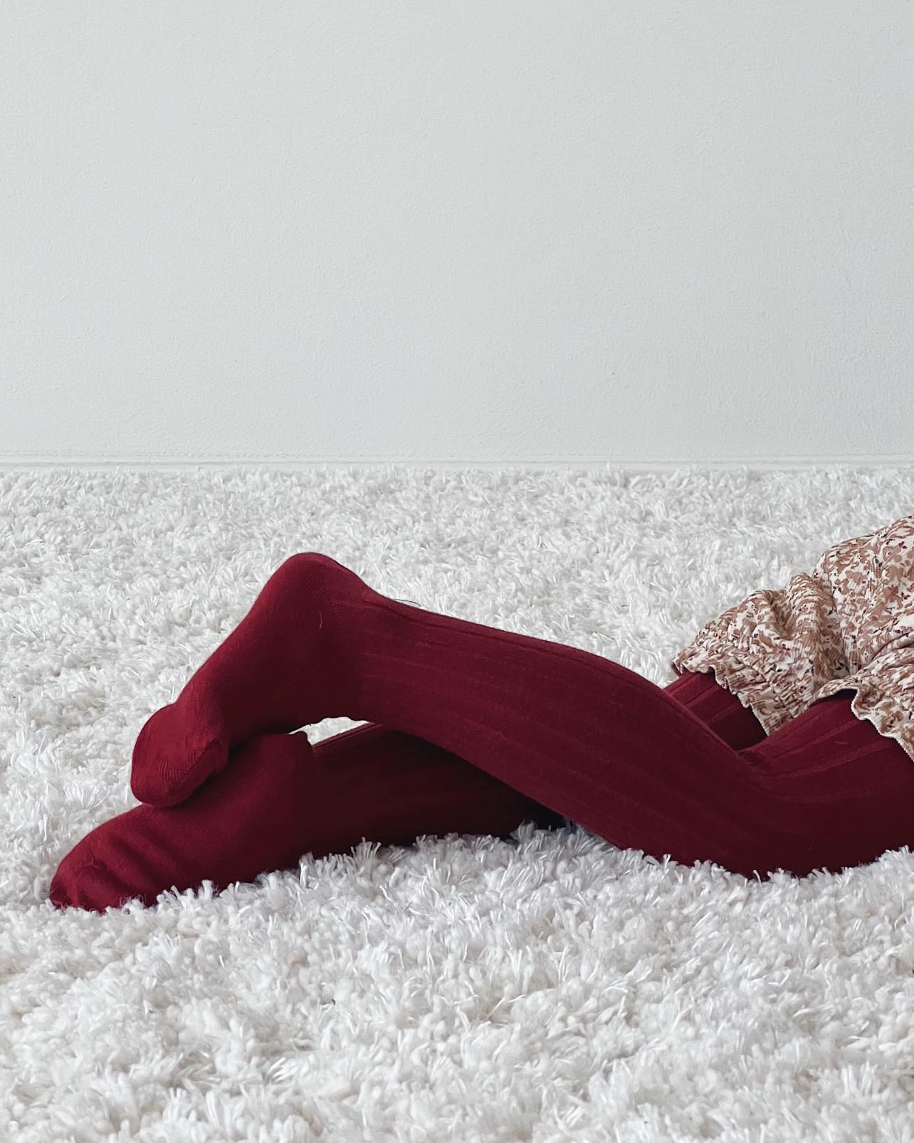 Condor Rib Strømpebukser - Bordeaux