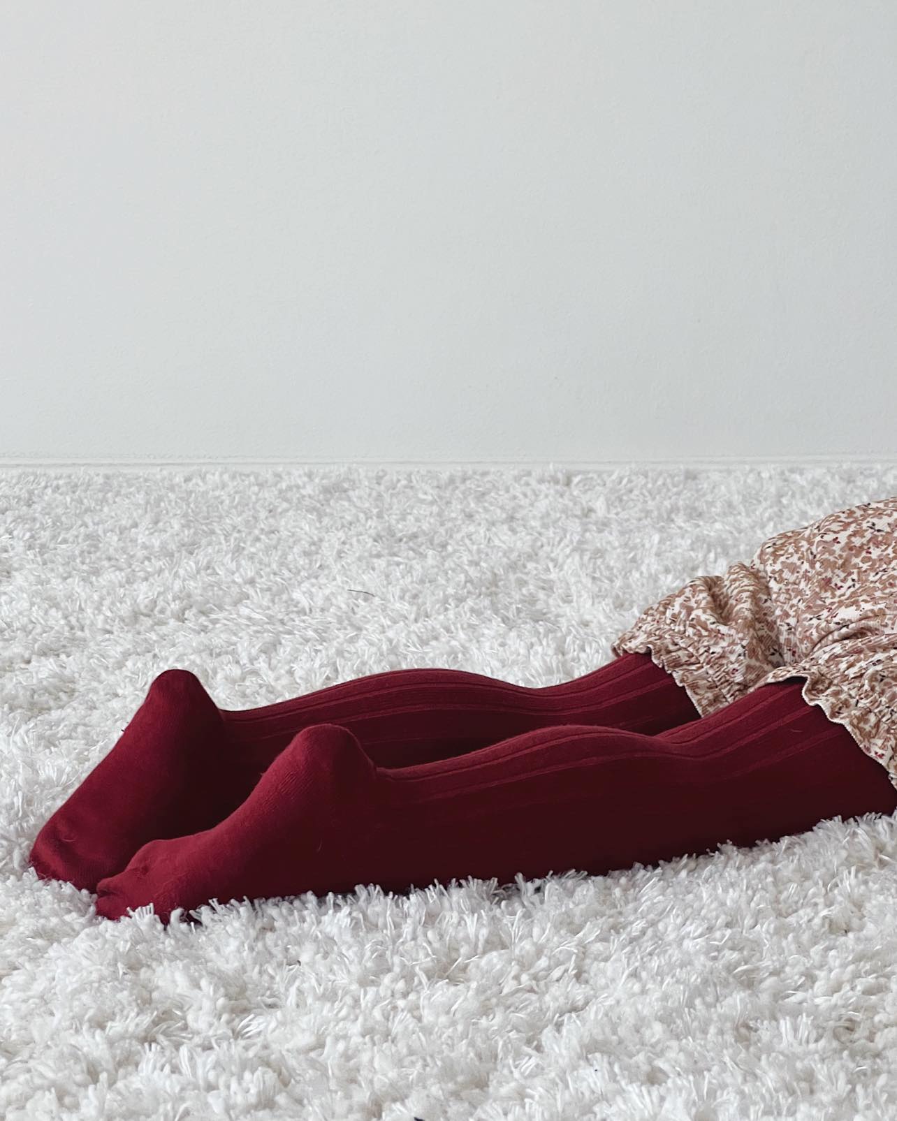 Condor Rib Strømpebukser - Bordeaux