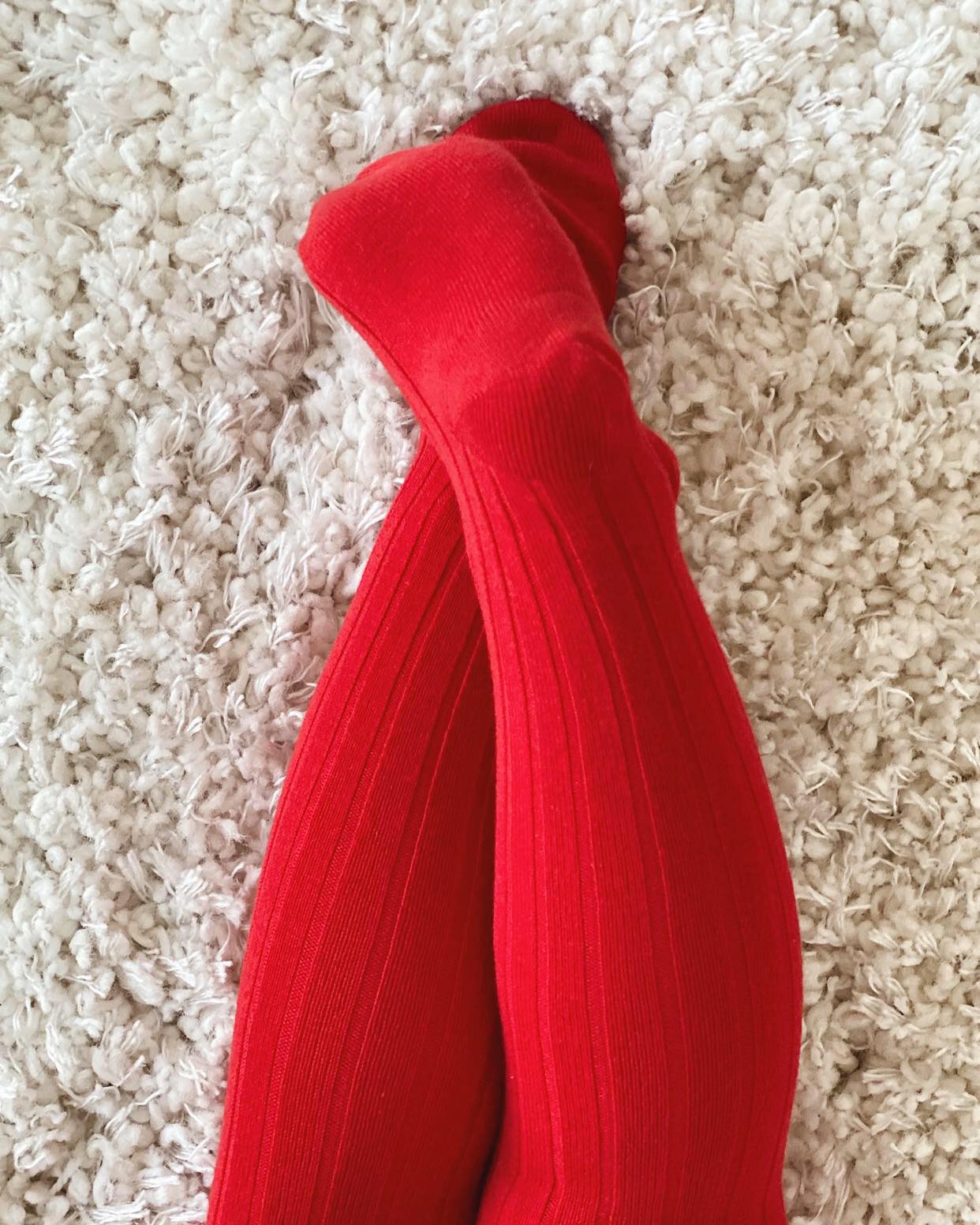 Condor Rib Strømpebukser - Røde