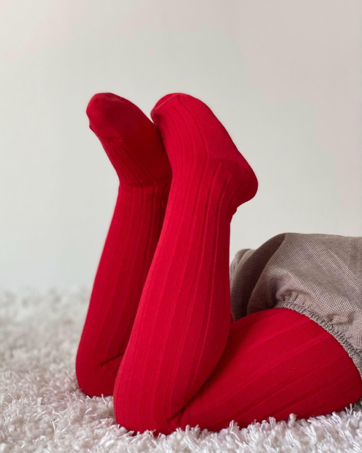 Condor Rib Strømpebukser - Røde