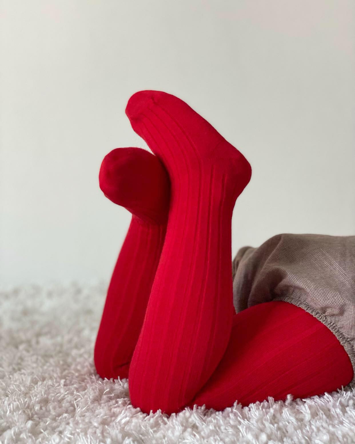 Condor Rib Strømpebukser - Røde