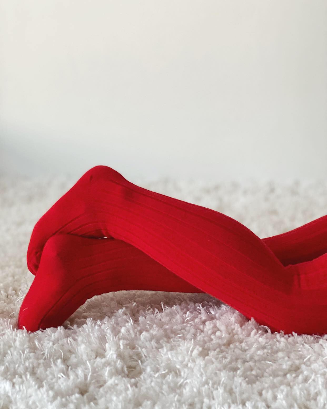 Condor Rib Strømpebukser - Røde