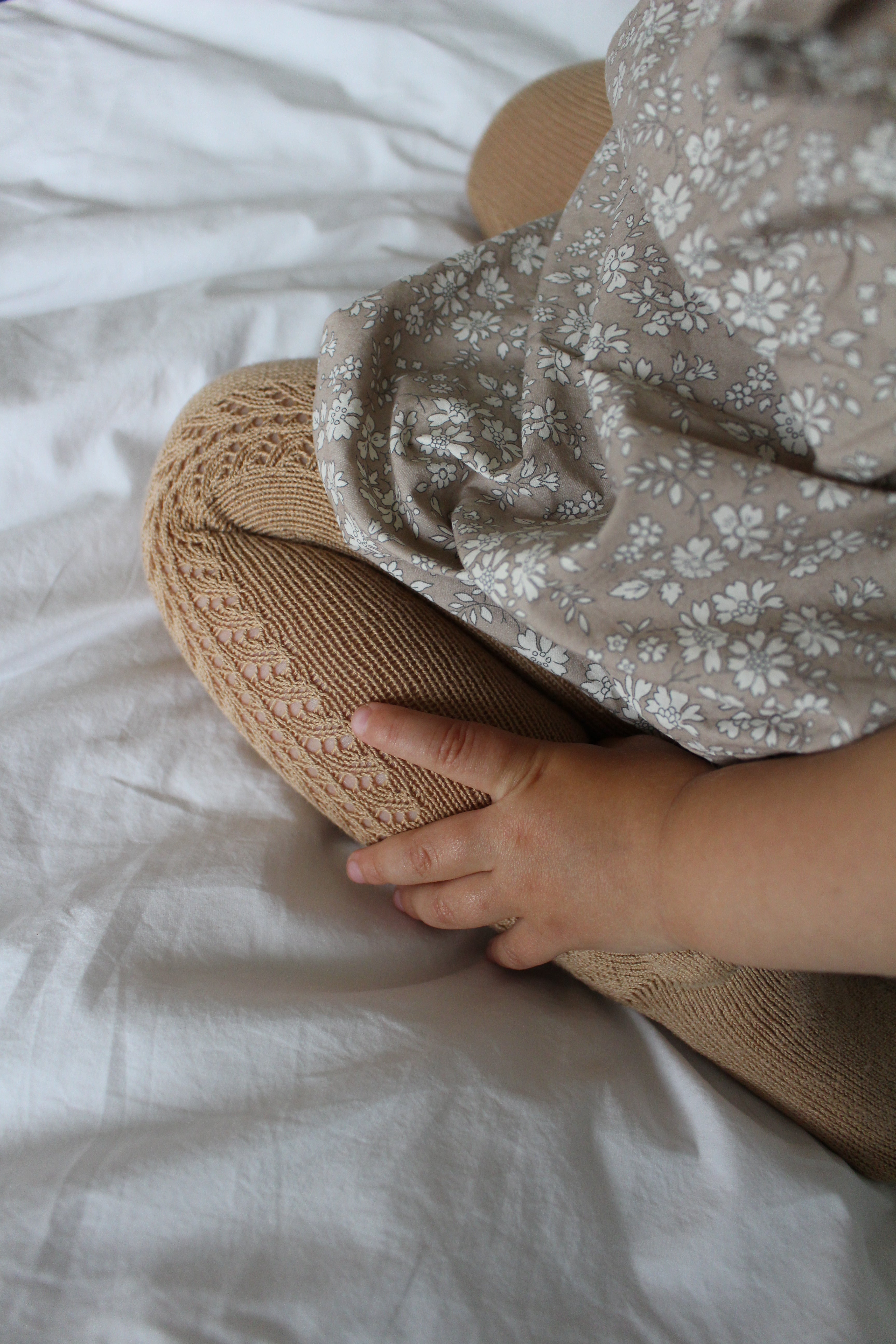 Condor Strømpebukser med Hulmønster - Camel