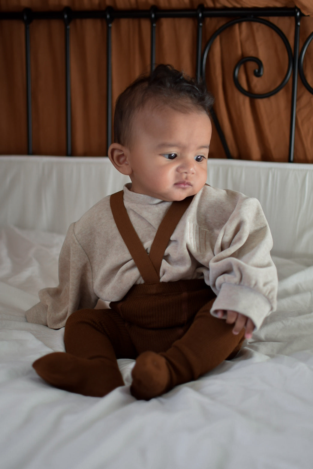 Condor Strømpebukser m/Seler Uld Terracota