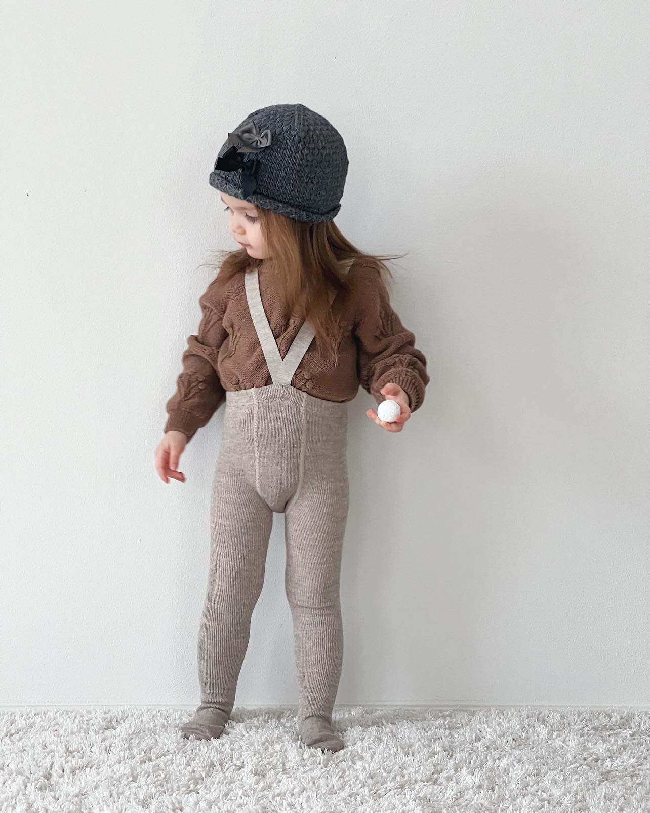 Condor Strømpebukser m/Seler Uld Lys Grå