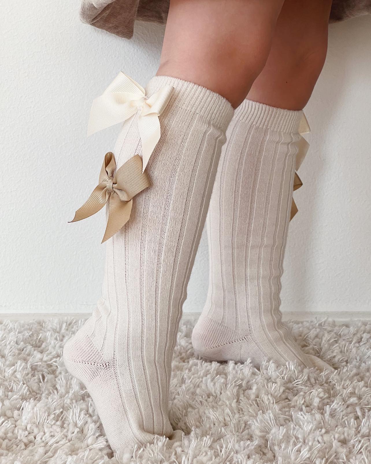 Condor Knæstrømper Merino Uld 2 Sløjfer Cava