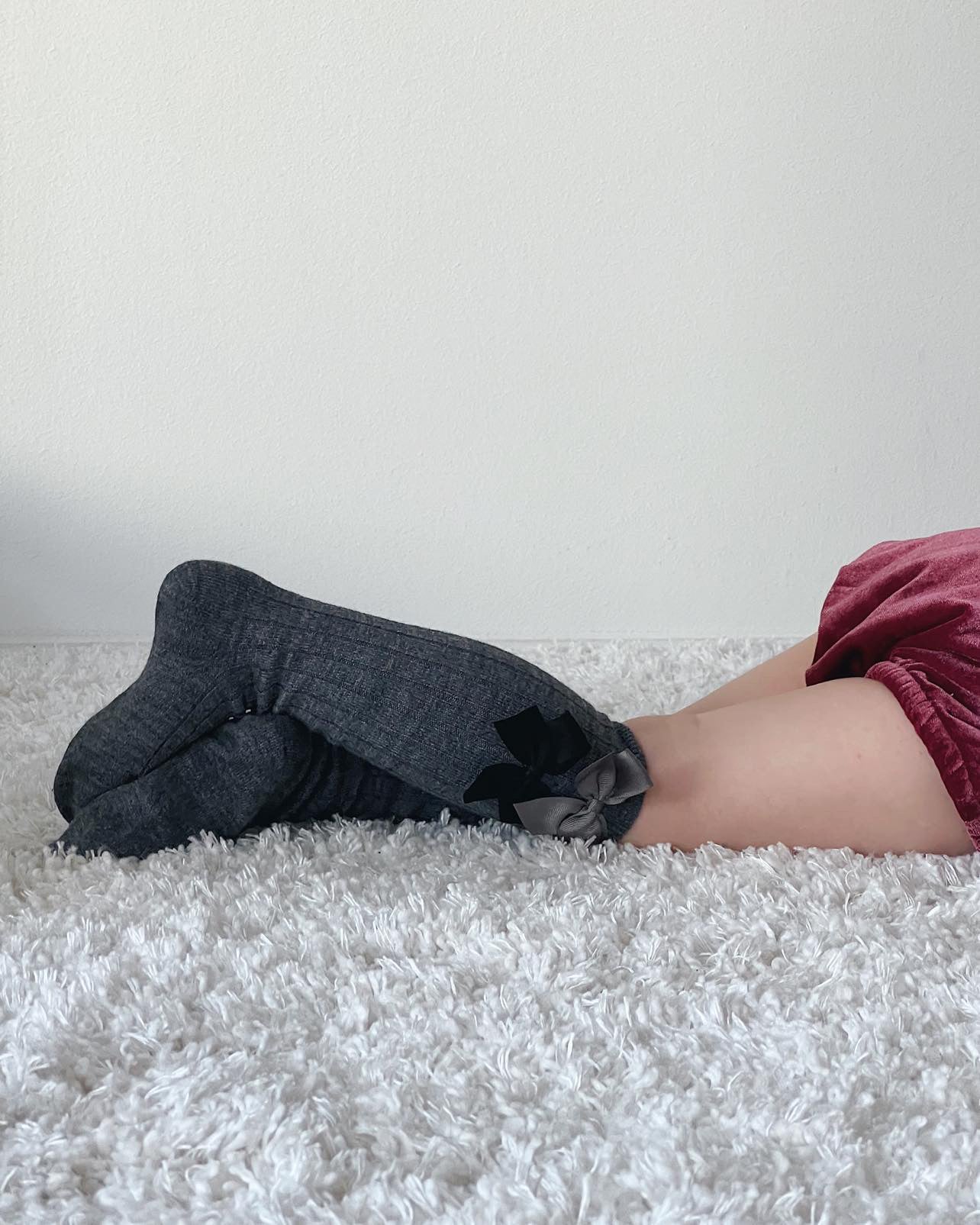 Condor Knæstrømper Merino Uld 2 Sløjfer Grå