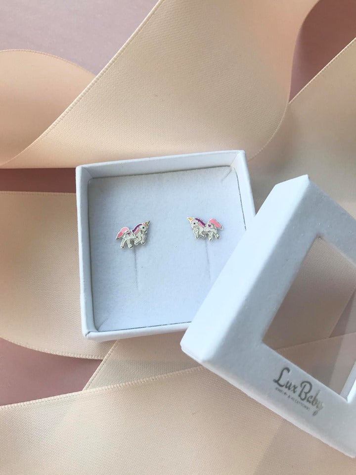 Enhjørninge Ørestikker Pink & Lilla