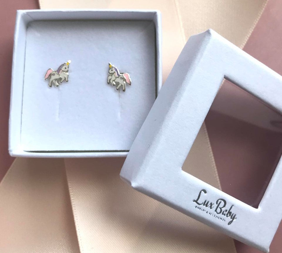 Hvid & Violet Enhjørninge Ørestikker